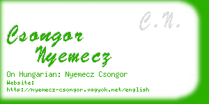 csongor nyemecz business card